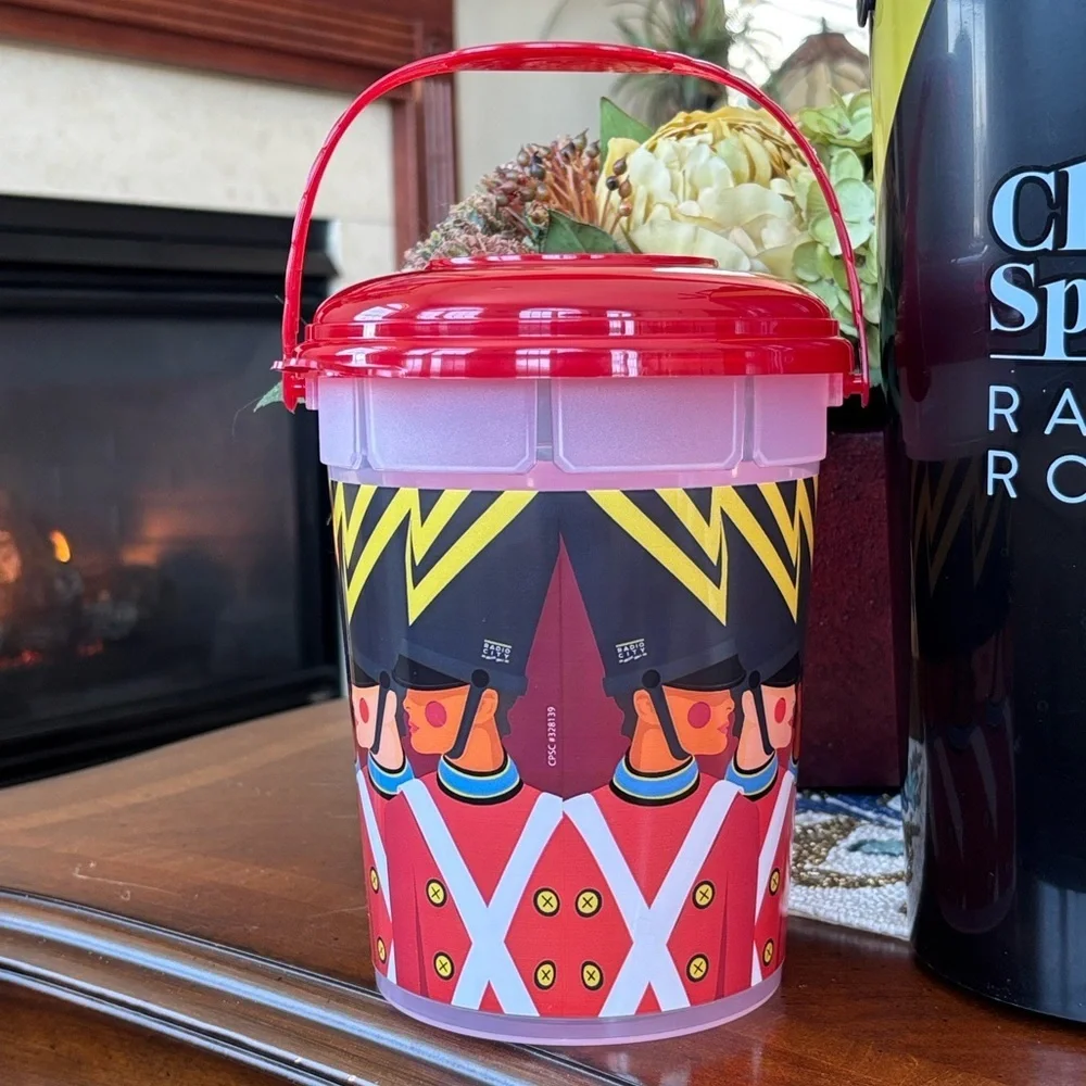 Radio City Rockettes Christmas Spectacular Set of 2 Popcorn Containers Tub Hat
